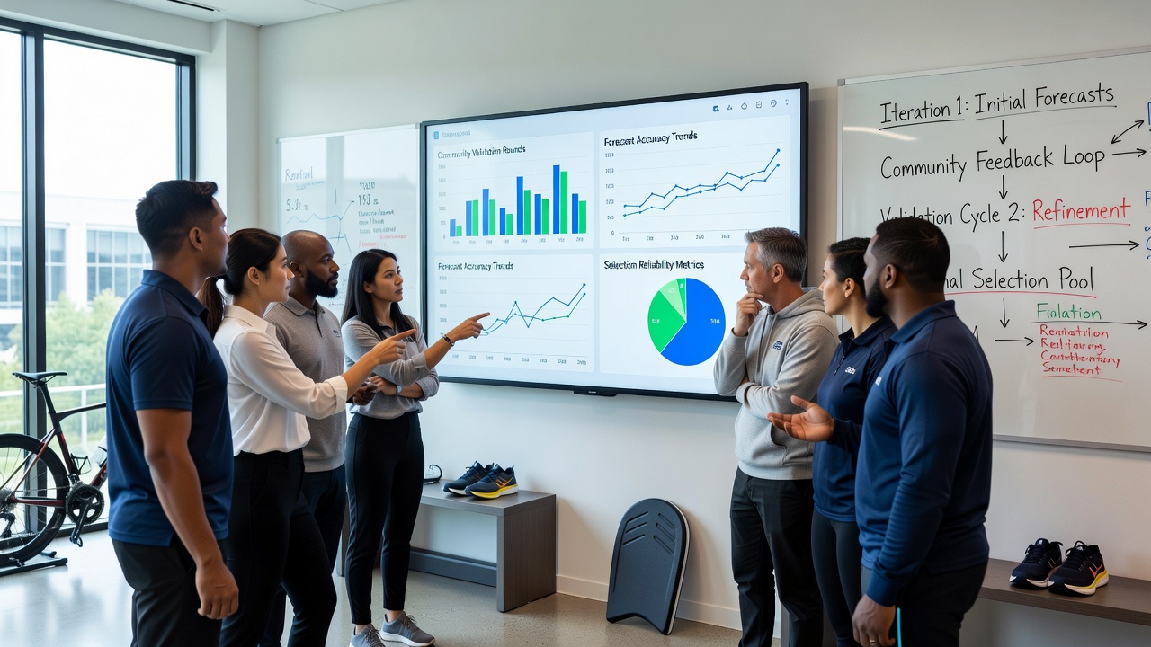 Analysts and users collaborating on forecast validation across different sports