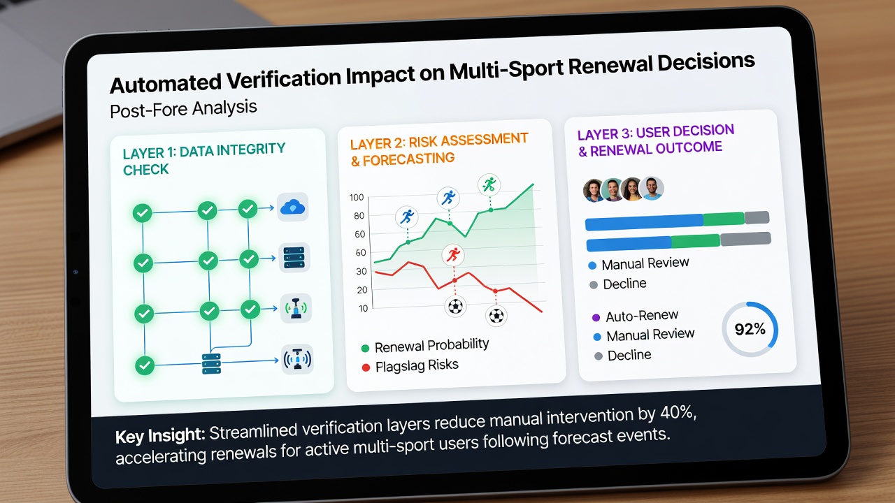 User interface displaying renewal prompts alongside verified accuracy metrics for multi-sport forecasters