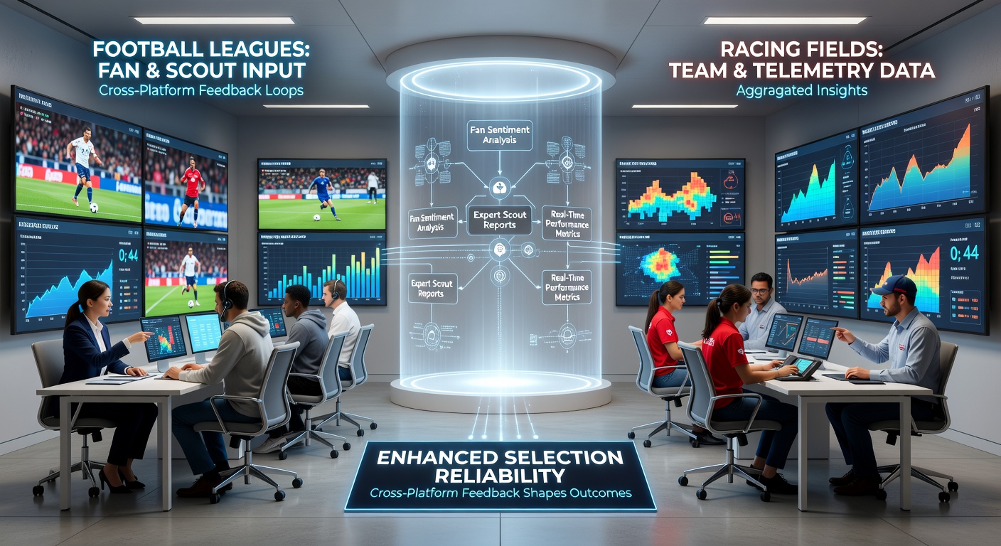 Analytics dashboard merging user feedback from football and horse racing platforms to update selection reliability metrics