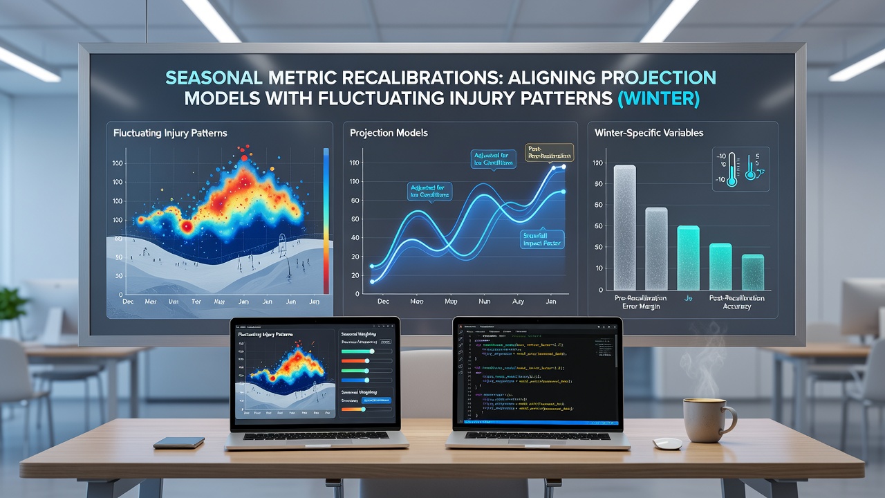 Sports data analysts updating projection algorithms with summer turf injury statistics